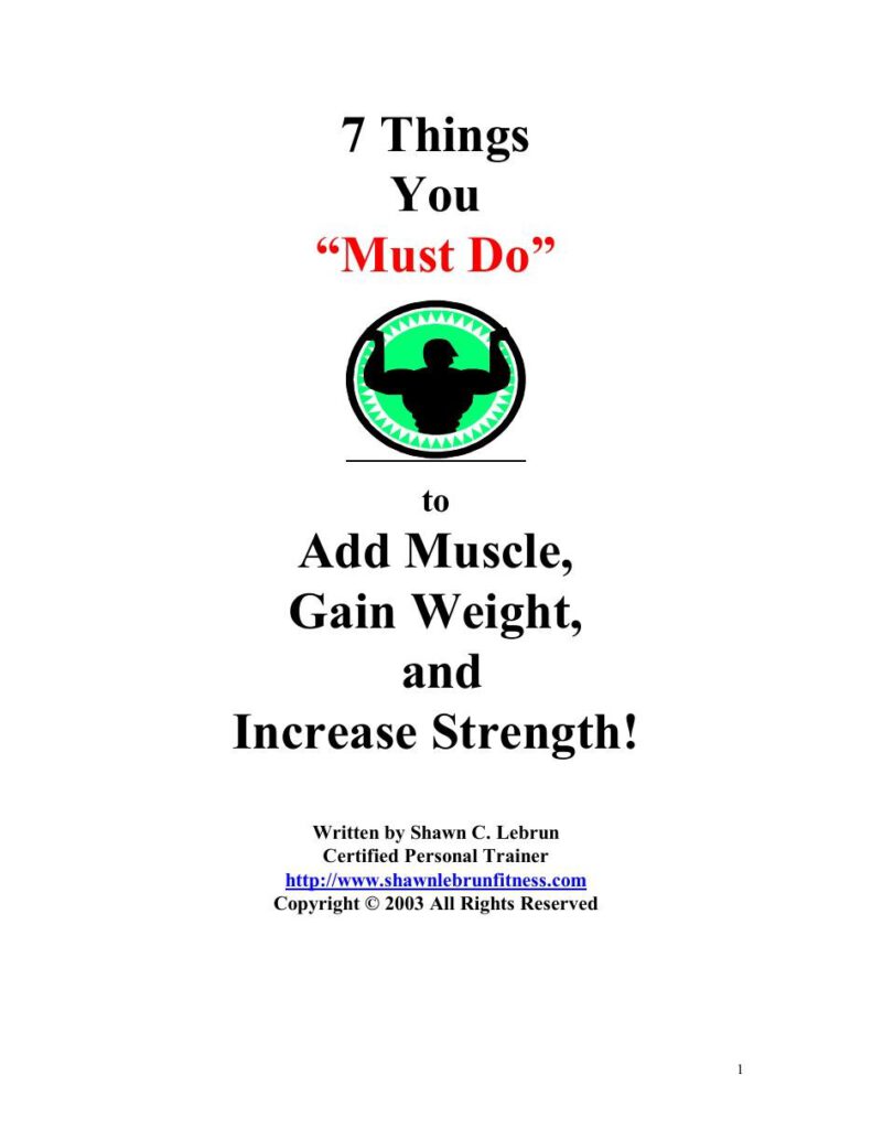 7 Things You Must Do to Add Muscle